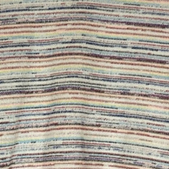 Madewell Balloon Sleeve Cropped Crewneck Top Sz S Rainbow Stripe Bubble Sleeve - Picture 8 of 11